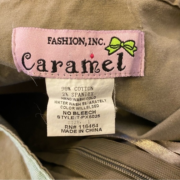 Vintage 80’s Prairie Skirt Large Drop Waist Multi Tiered Khaki and Ivory Retro - Picture 15 of 16